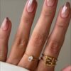 Mocha Glaze – Nude Chrome Press-On Nail Set
