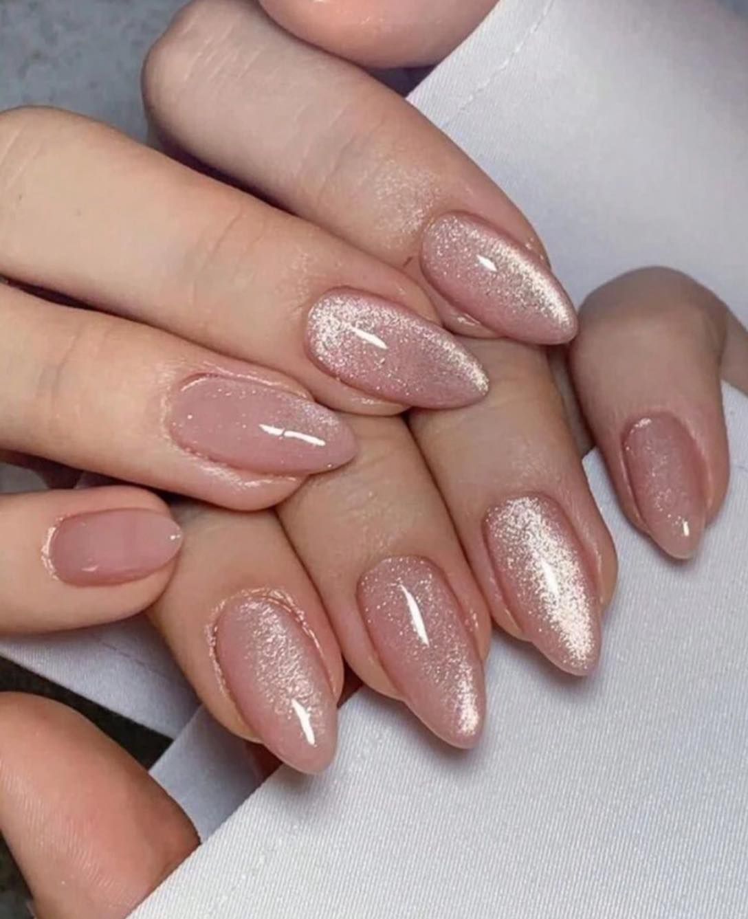Rosé Dust – Shimmer Glazed Press-On Nail Set